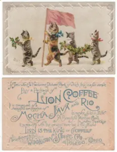 Lion Coffee Victorian Trade Card
