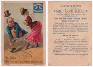 Mennen's Sure Corn Killer Victorian Trade Card