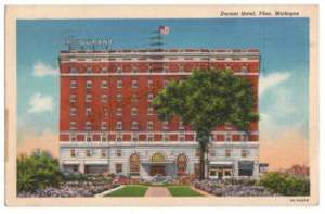 Durant Hotel Linen Postcard